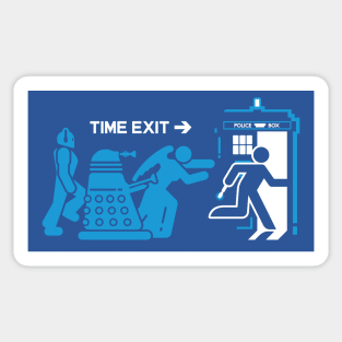 Time Exit - blue Sticker